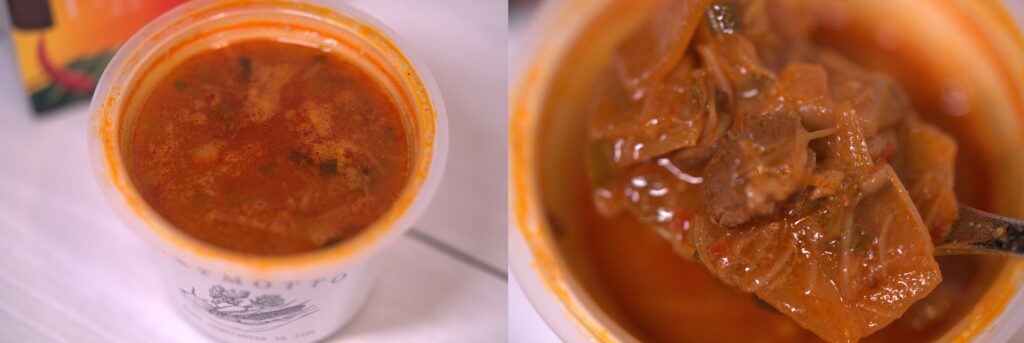 野菜をMOTTOのチゲスープ