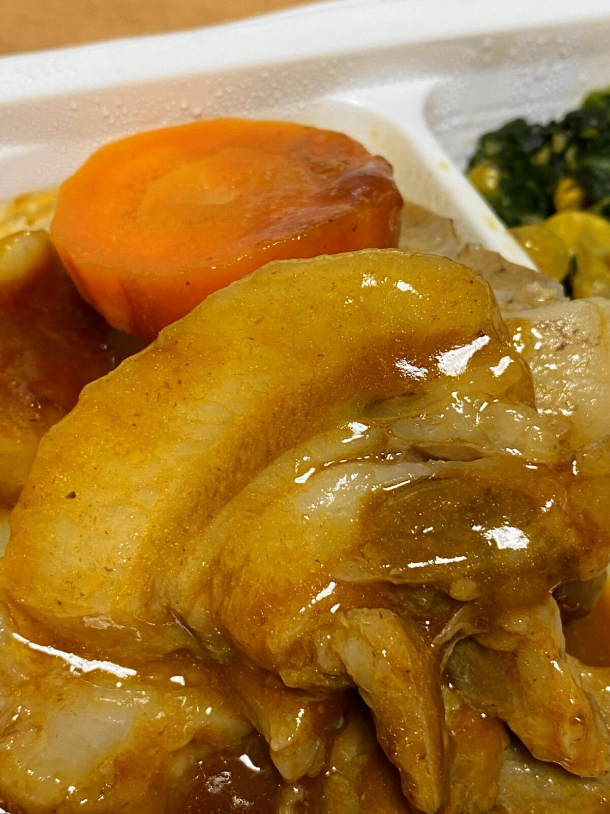 ポークの脂身の様子