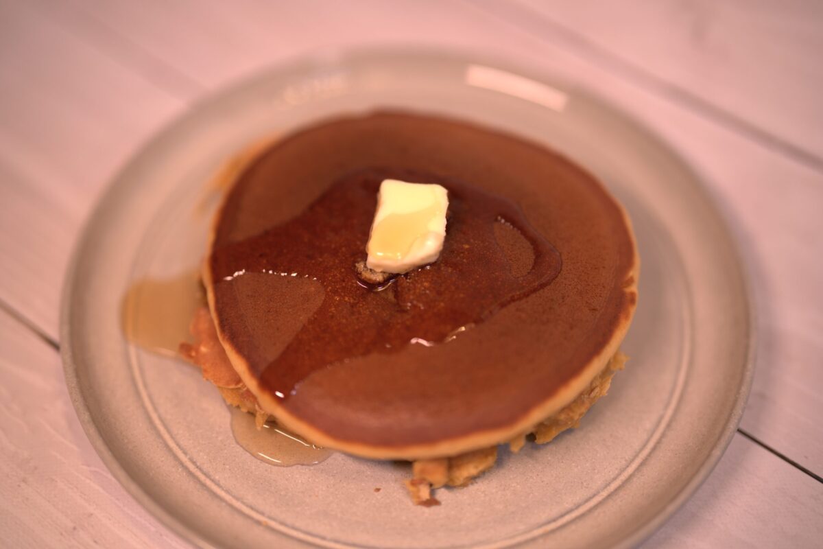 完成したBASE FOODのパンケーキ