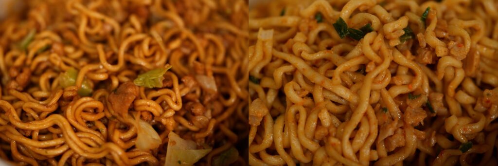 BASE YAKISOBAの麺の様子