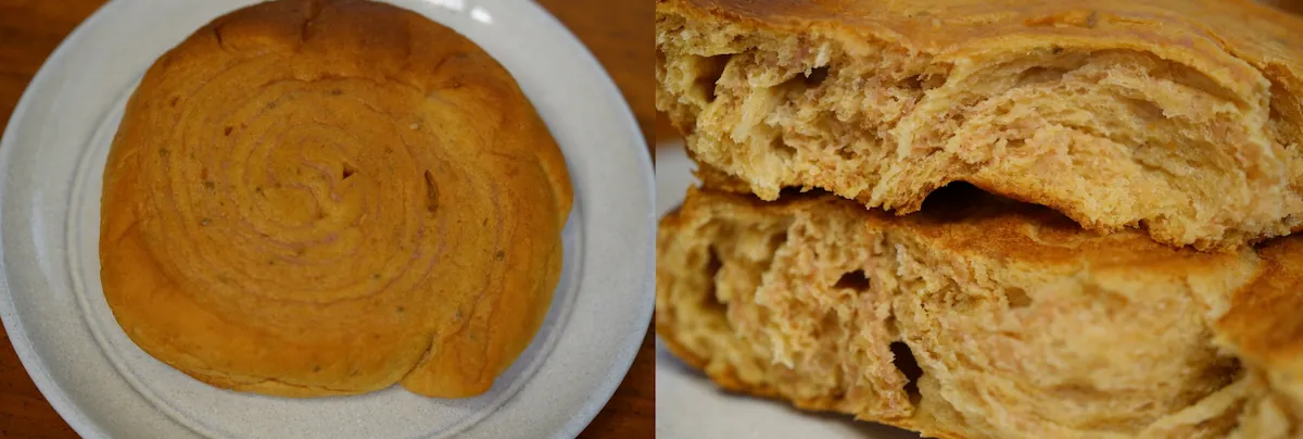 BASE BREADさつまいもの外観と中身